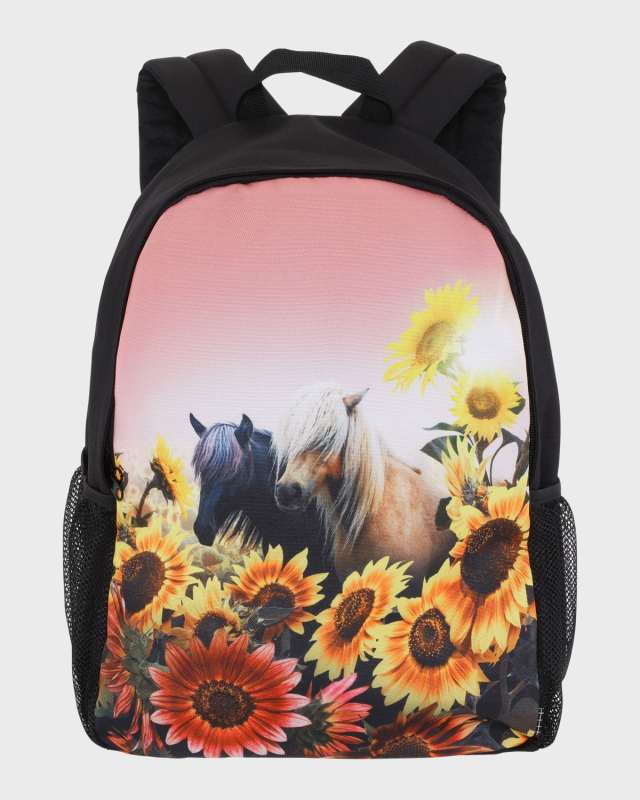 Girl's Solo Horse & Flowers Printed Backpack